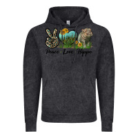 Vintage Black Peace Love Hippo Vintage Hoodie - LillyAllenDesigns