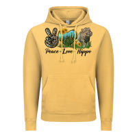 Peace Love Hippo Vintage Hoodie | Teevron