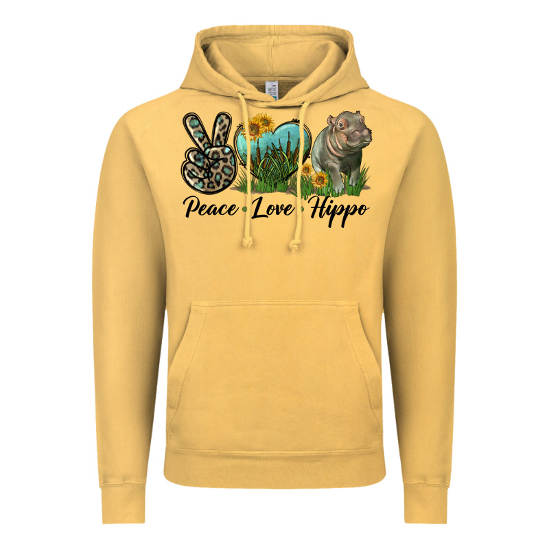 Peace Love Hippo Vintage Hoodie by LillyAllenDesigns | Teevron