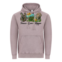Vintage Zinc Peace Love Hippo Vintage Hoodie - LillyAllenDesigns
