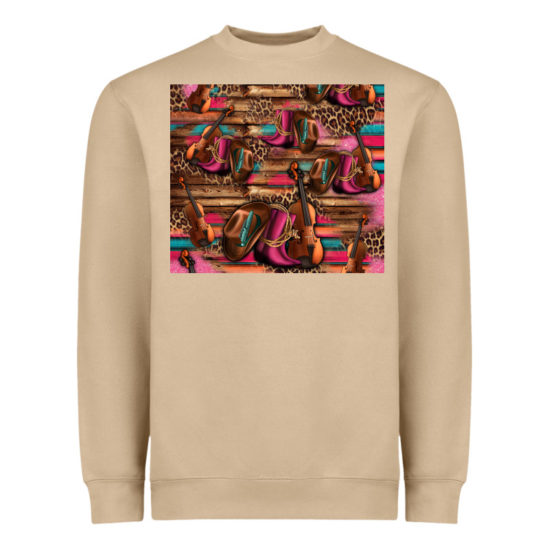 Valentines Day Violin And Cowboy Boots Country Music Heavyweight Sweatshirt by Jasminsmagicworld | Teevron