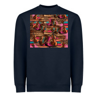 Navy valentines day violin and cowboy boots country music Heavyweight Sweatshirt - Jasminsmagicworld