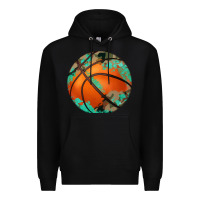 Black western basketball camouflage glitter pattern Premium Hoodie - Artiststas