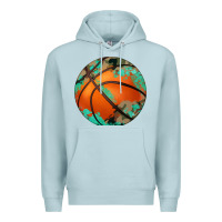 Blue Mist western basketball camouflage glitter pattern Premium Hoodie - Artiststas