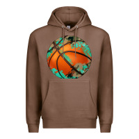 Chestnut western basketball camouflage glitter pattern Premium Hoodie - Artiststas
