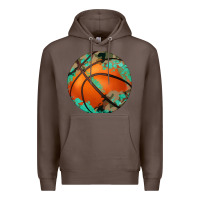 Coffee western basketball camouflage glitter pattern Premium Hoodie - Artiststas