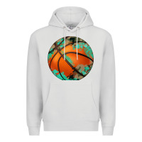 Dove Grey western basketball camouflage glitter pattern Premium Hoodie - Artiststas