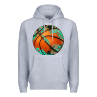 Heather Grey western basketball camouflage glitter pattern Premium Hoodie - Artiststas