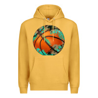 Mustard western basketball camouflage glitter pattern Premium Hoodie - Artiststas