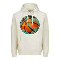 Oatmeal Heather western basketball camouflage glitter pattern Premium Hoodie - Artiststas