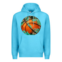 Ocean Blue western basketball camouflage glitter pattern Premium Hoodie - Artiststas