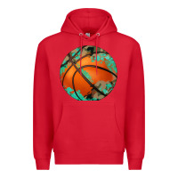 Red western basketball camouflage glitter pattern Premium Hoodie - Artiststas