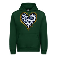 Forest Green Dalmatians Heart Gold Glitter Urban Hoodie - Jasminsmagicworld