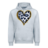 Heather Grey Dalmatians Heart Gold Glitter Urban Hoodie - Jasminsmagicworld