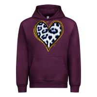 Mauve Wine Dalmatians Heart Gold Glitter Urban Hoodie - Jasminsmagicworld