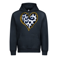 Navy Dalmatians Heart Gold Glitter Urban Hoodie - Jasminsmagicworld