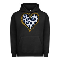 Pigment Black Dalmatians Heart Gold Glitter Urban Hoodie - Jasminsmagicworld