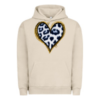 Pigment French Oak Dalmatians Heart Gold Glitter Urban Hoodie - Jasminsmagicworld