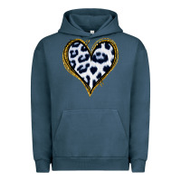 Pigment Midnight Navy Dalmatians Heart Gold Glitter Urban Hoodie - Jasminsmagicworld