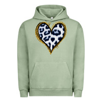 Pigment Oil Green Dalmatians Heart Gold Glitter Urban Hoodie - Jasminsmagicworld