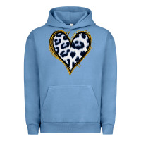 Pigment Pebble Blue Dalmatians Heart Gold Glitter Urban Hoodie - Jasminsmagicworld