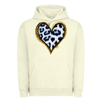 Pigment Pistachio Dalmatians Heart Gold Glitter Urban Hoodie - Jasminsmagicworld