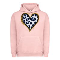 Pigment Salmon Dalmatians Heart Gold Glitter Urban Hoodie - Jasminsmagicworld