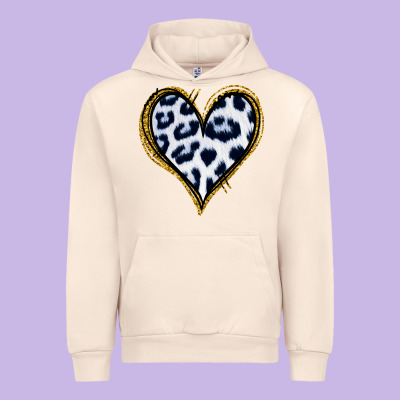 Dalmatians Heart Gold Glitter Urban Hoodie Designed By Jasminsmagicworld