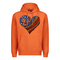 Carrot american western leopard flag heart Premium Hoodie - Jasminsmagicworld