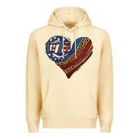 Pina Colada american western leopard flag heart Premium Hoodie - Jasminsmagicworld