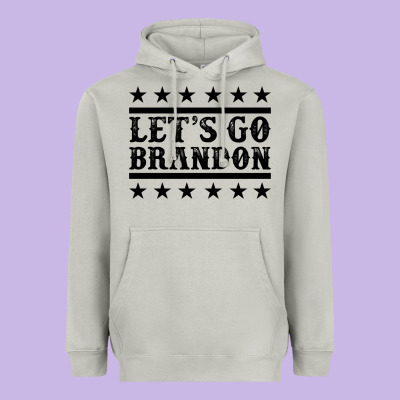 Let's Go Brandon Black Heavyweight Hoodie Designed By Jasminsmagicworld