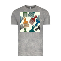 Cloud Rock afro combs seamless patterns Vintage Tee - BundleAndBundleShop