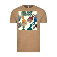 Vintage Coffee afro combs seamless patterns Vintage Tee - BundleAndBundleShop