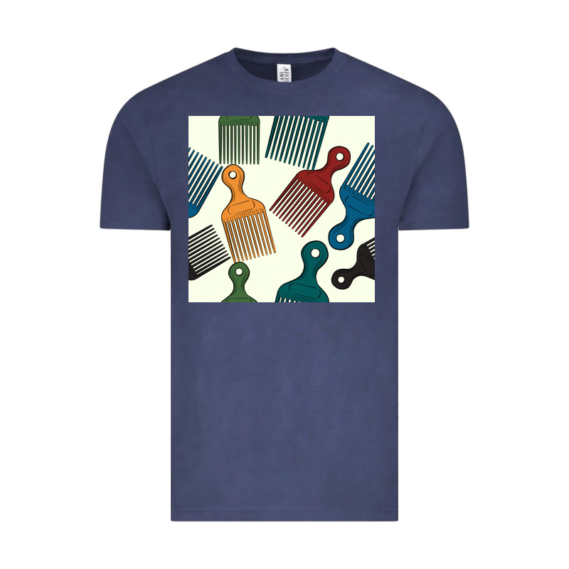 Afro Combs Seamless Patterns Vintage Tee by BundleAndBundleShop | Teevron