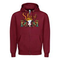 Burgundy show mom baby cow Zipper Hoodie - Jasminsmagicworld