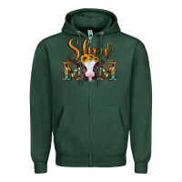 Sports Green show mom baby cow Zipper Hoodie - Jasminsmagicworld
