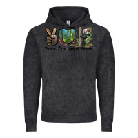 Peace Love Giant Panda Vintage Hoodie | Teevron