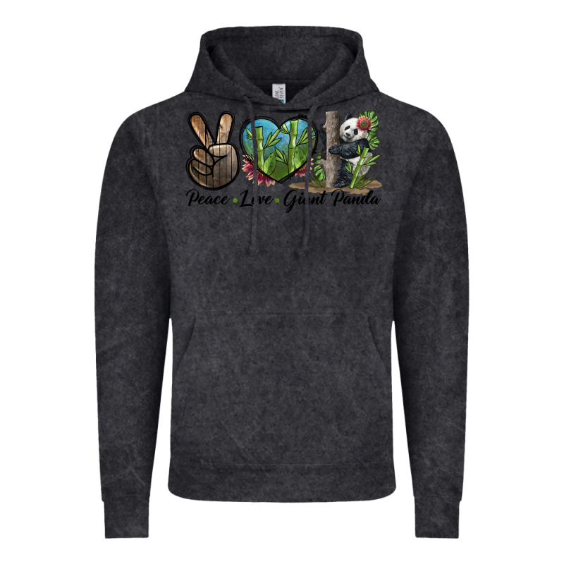 Peace Love Giant Panda Vintage Hoodie by LillyAllenDesigns | Teevron