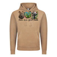 Vintage Coffee Peace Love Giant Panda Vintage Hoodie - LillyAllenDesigns