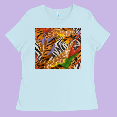 Safari Patterns Tumbler Ladies Tee Designed By Bundleandbundleshop