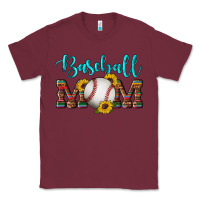 Burgundy western leopard serape wooden sunflowers  turquoise glitter mom baseba Classic Tee - Artiststas