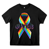 Black pride lgbtq awareness ribbon Heavy Core Tee - OliviaCreatesArt