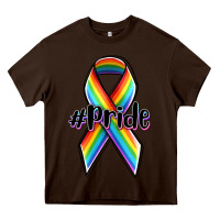 Chocolate Brown pride lgbtq awareness ribbon Heavy Core Tee - OliviaCreatesArt