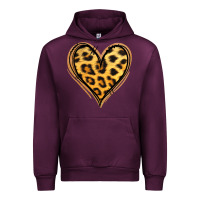 Mauve Wine gold glitter leopard heart Urban Hoodie - Jasminsmagicworld