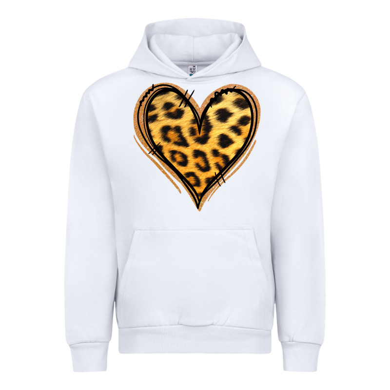 Gold Glitter Leopard Heart Urban Hoodie by Jasminsmagicworld | Teevron
