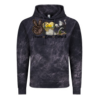 Cloud Black peace love ostrich Vintage Hoodie - LillyAllenDesigns