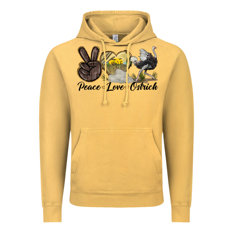 Peace Love Ostrich Vintage Hoodie by LillyAllenDesigns | Teevron