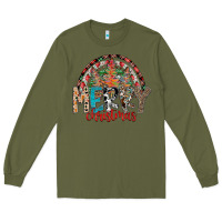 Army Green Merry Christmas Long Sleeve Tee - CowhideDigitalArt