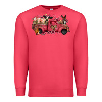 Cardinal valentines day leopard farm animals truck Premium Sweatshirt - Jasminsmagicworld