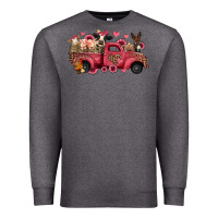 Charcoal Heather valentines day leopard farm animals truck Premium Sweatshirt - Jasminsmagicworld